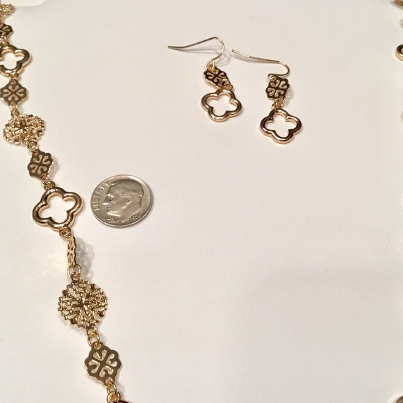 Long Station Necklace with Earrings - Picture 3 of 3